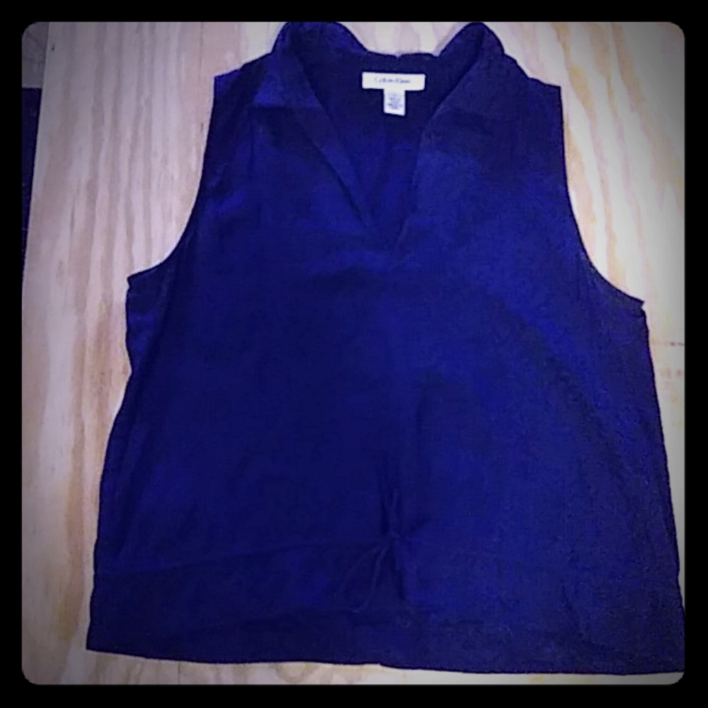 Calvin Klein 100% silk tank top/halter top